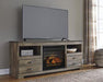 Trinell 63" TV Stand with Electric Fireplace - Zara Furniture (Kissimmee,FL)