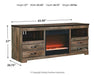 Trinell 63" TV Stand with Electric Fireplace - Zara Furniture (Kissimmee,FL)