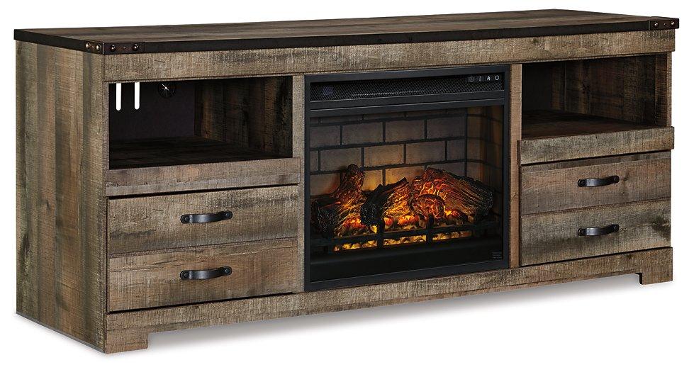 Trinell 63" TV Stand with Electric Fireplace - Zara Furniture (Kissimmee,FL)