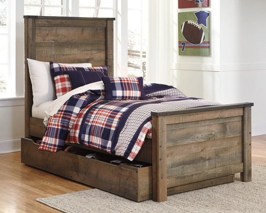 Trinell Bed with 1 Large Storage Drawer - Zara Furniture (Kissimmee,FL)