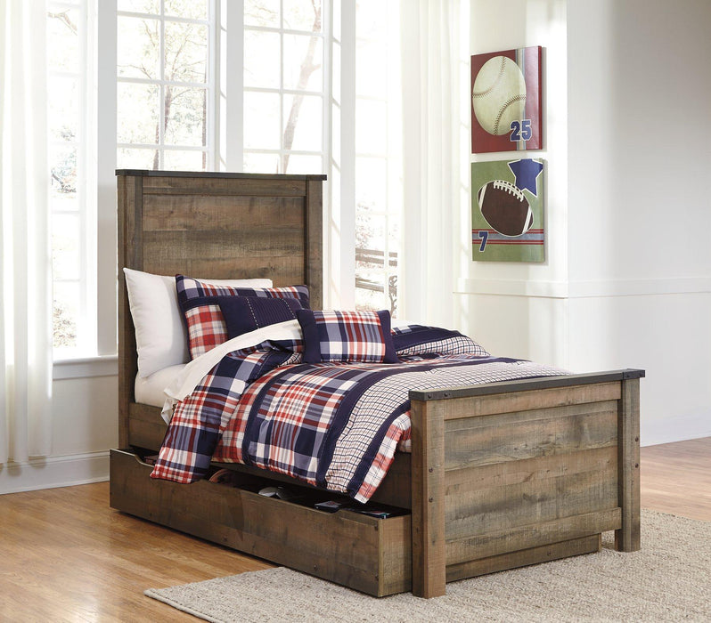 Trinell Bed with 1 Large Storage Drawer - Zara Furniture (Kissimmee,FL)