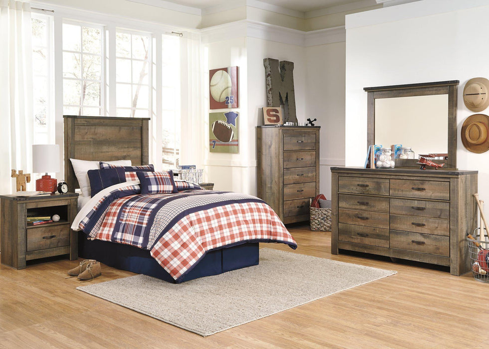 Trinell Bed with 1 Large Storage Drawer - Zara Furniture (Kissimmee,FL)