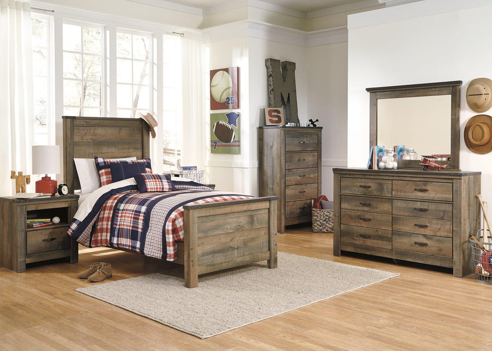 Trinell Bed with 1 Large Storage Drawer - Zara Furniture (Kissimmee,FL)