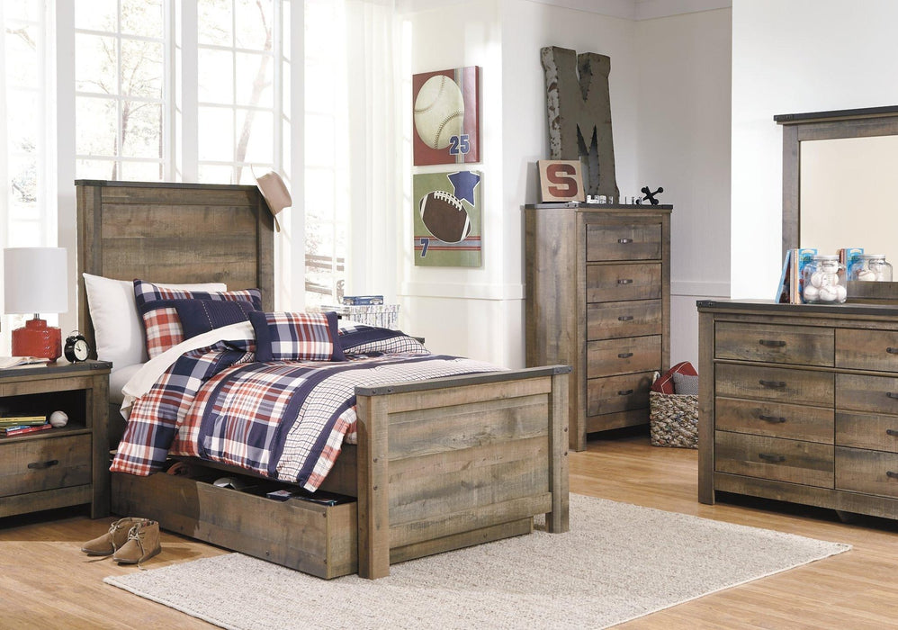 Trinell Bed with 1 Large Storage Drawer - Zara Furniture (Kissimmee,FL)