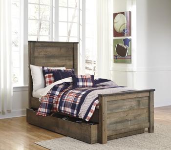 Trinell Bed with 1 Large Storage Drawer - Zara Furniture (Kissimmee,FL)
