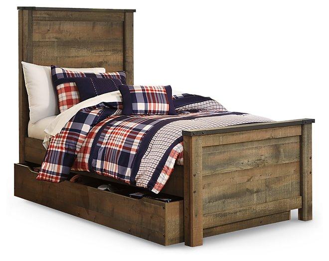Trinell Bed with 1 Large Storage Drawer - Zara Furniture (Kissimmee,FL)