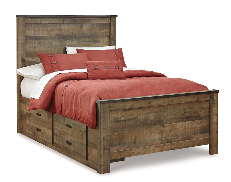 Trinell Bed with 2 Storage Drawers - Zara Furniture (Kissimmee,FL)