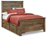 Trinell Bed with 2 Storage Drawers - Zara Furniture (Kissimmee,FL)