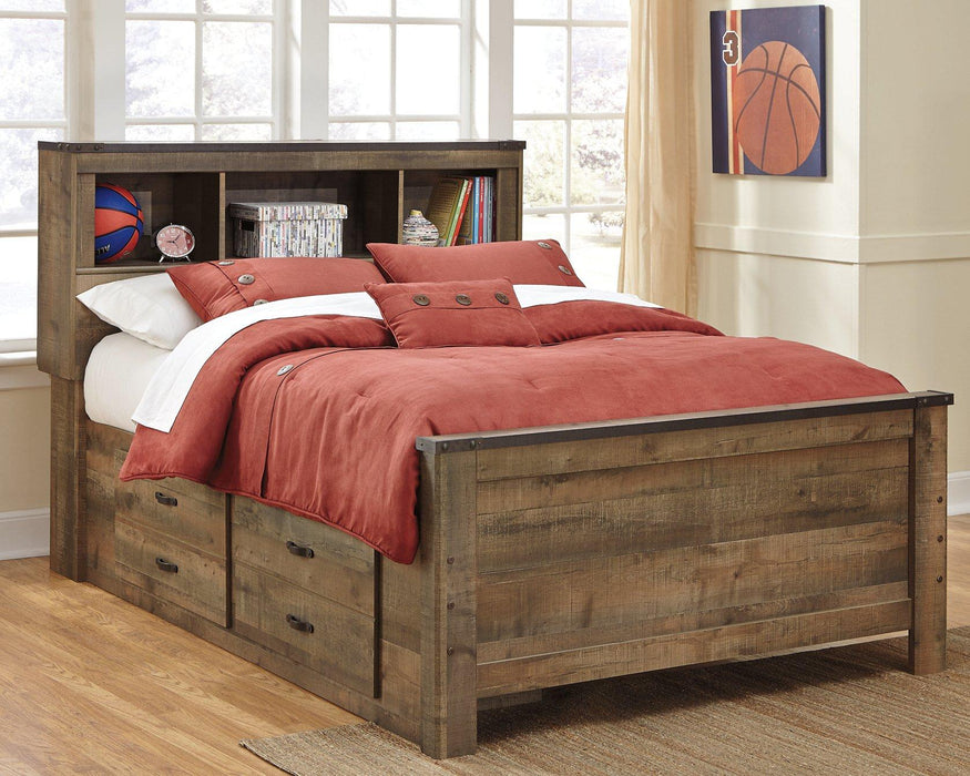 Trinell Bed with 2 Storage Drawers - Zara Furniture (Kissimmee,FL)