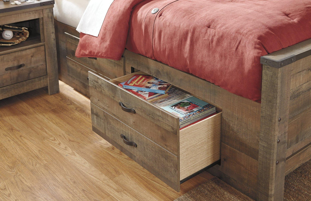 Trinell Bed with 2 Storage Drawers - Zara Furniture (Kissimmee,FL)