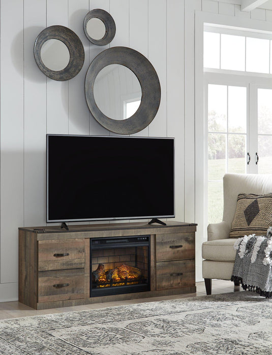 Trinell TV Stand with Electric Fireplace - Zara Furniture (Kissimmee,FL)
