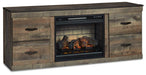 Trinell TV Stand with Electric Fireplace - Zara Furniture (Kissimmee,FL)