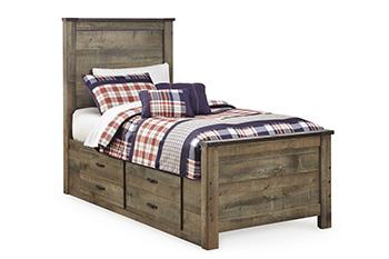 Trinell Youth Bed with 2 Storage Drawers - Zara Furniture (Kissimmee,FL)