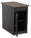 Tyler Creek Chairside End Table with USB Ports & Outlets - Zara Furniture (Kissimmee,FL)
