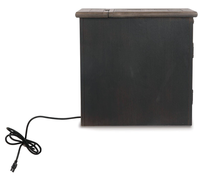 Tyler Creek Chairside End Table with USB Ports & Outlets - Zara Furniture (Kissimmee,FL)
