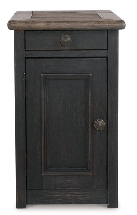Tyler Creek Chairside End Table with USB Ports & Outlets - Zara Furniture (Kissimmee,FL)