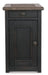Tyler Creek Chairside End Table with USB Ports & Outlets - Zara Furniture (Kissimmee,FL)