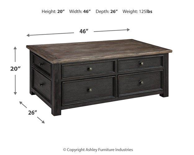 Tyler Creek Coffee Table with Lift Top - Zara Furniture (Kissimmee,FL)