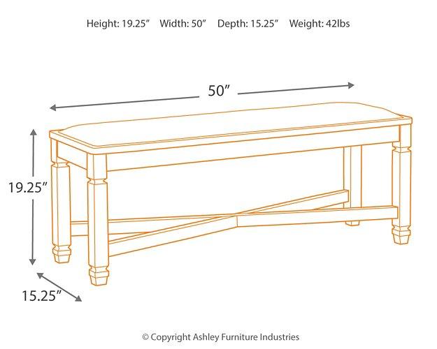 Tyler Creek Dining Bench - Zara Furniture (Kissimmee,FL)