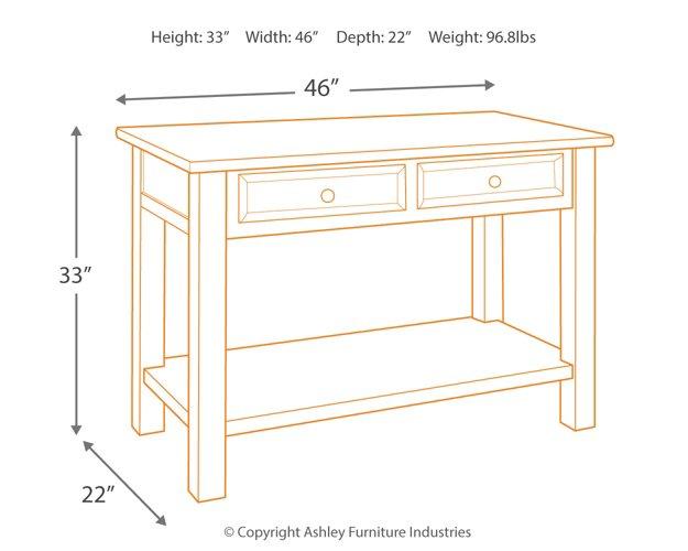 Tyler Creek Sofa/Console Table - Zara Furniture (Kissimmee,FL)