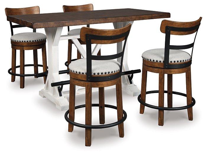 Valebeck Counter Height Dining Set - Zara Furniture (Kissimmee,FL)