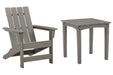 Visola Outdoor Adirondack Chair and End Table - Zara Furniture (Kissimmee,FL)