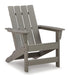 Visola Outdoor Adirondack Chair Set with End Table - Zara Furniture (Kissimmee,FL)