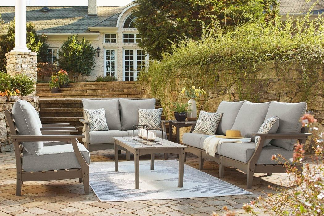 Visola Outdoor Sofa and Loveseat Set - Zara Furniture (Kissimmee,FL)