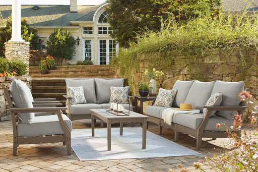 Visola Outdoor Sofa and Loveseat Set - Zara Furniture (Kissimmee,FL)
