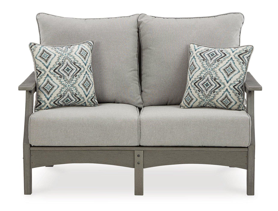 Visola Outdoor Sofa and Loveseat Set - Zara Furniture (Kissimmee,FL)