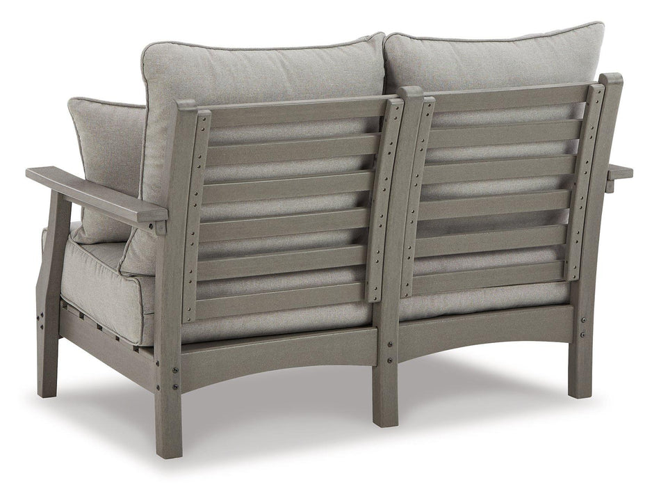 Visola Outdoor Sofa and Loveseat Set - Zara Furniture (Kissimmee,FL)