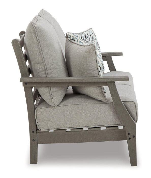Visola Outdoor Sofa and Loveseat Set - Zara Furniture (Kissimmee,FL)