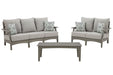Visola Outdoor Sofa and Loveseat with Coffee Table - Zara Furniture (Kissimmee,FL)