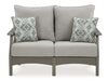 Visola Outdoor Sofa and Loveseat with Coffee Table - Zara Furniture (Kissimmee,FL)