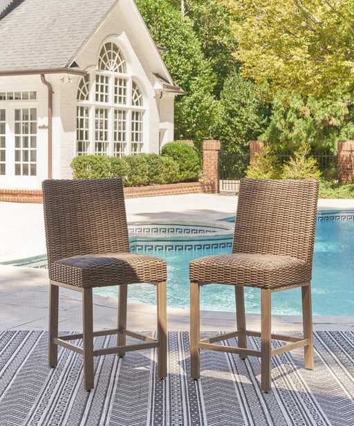Walton Bridge Outdoor Bar Stool (Set of 2) - Zara Furniture (Kissimmee,FL)
