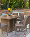 Walton Bridge Outdoor Bar Table with Fire Pit - Zara Furniture (Kissimmee,FL)