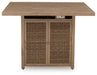 Walton Bridge Outdoor Bar Table with Fire Pit - Zara Furniture (Kissimmee,FL)