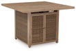 Walton Bridge Outdoor Bar Table with Fire Pit - Zara Furniture (Kissimmee,FL)