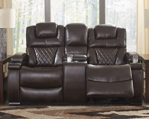 Warnerton Power Reclining Loveseat with Console - Zara Furniture (Kissimmee,FL)