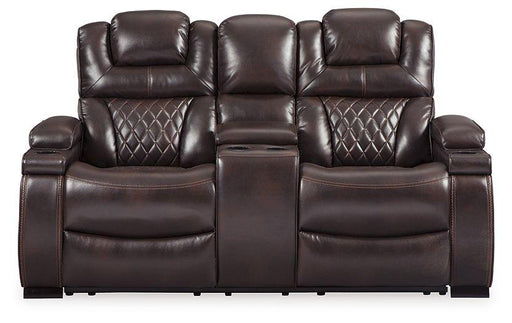 Warnerton Power Reclining Loveseat with Console - Zara Furniture (Kissimmee,FL)