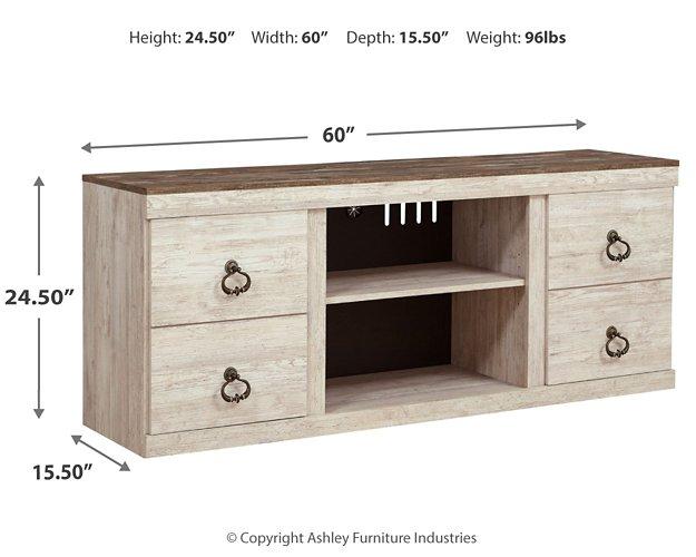 Willowton 3 - Piece Entertainment Center with Electric Fireplace - Zara Furniture (Kissimmee,FL)
