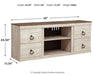 Willowton 3 - Piece Entertainment Center with Electric Fireplace - Zara Furniture (Kissimmee,FL)