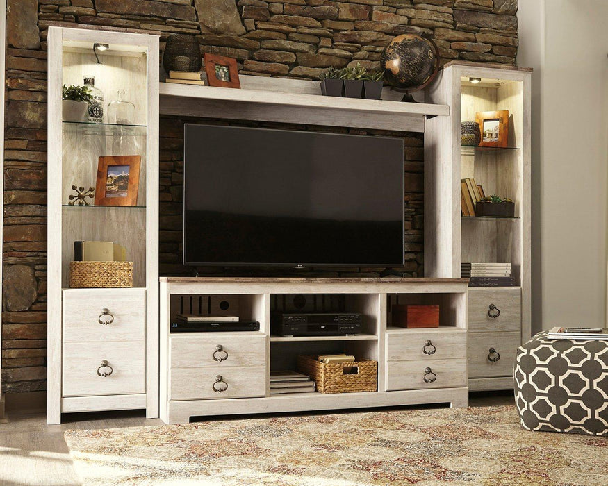 Willowton 4 - Piece Entertainment Center - Zara Furniture (Kissimmee,FL)