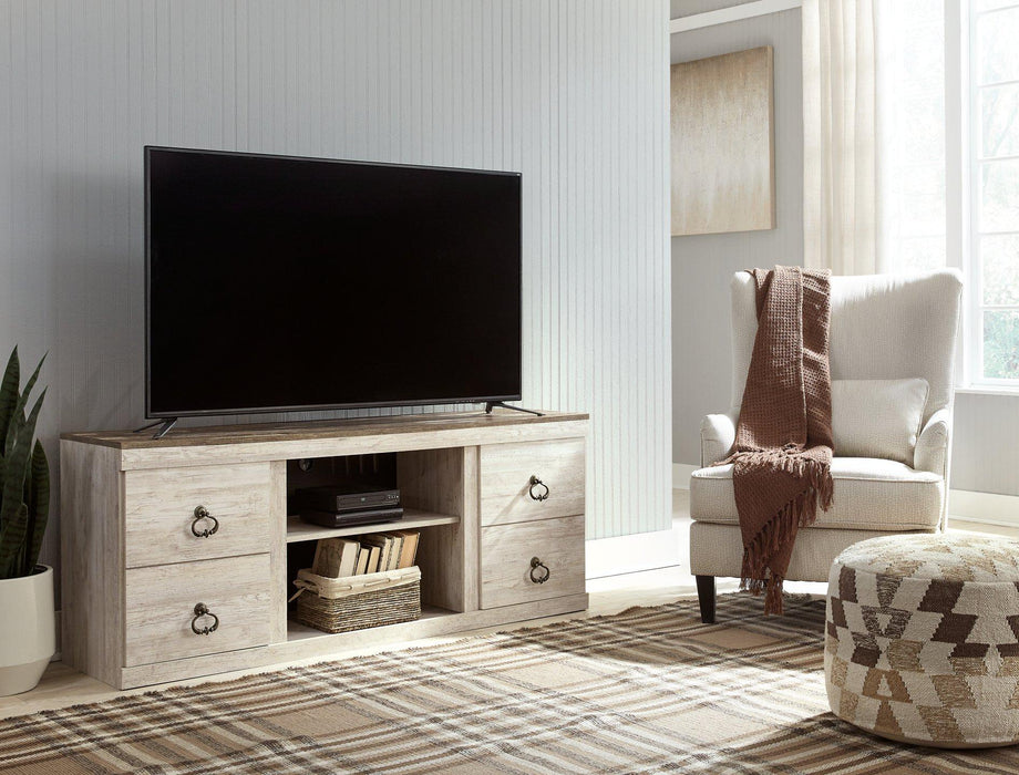 Willowton 4 - Piece Entertainment Center with Electric Fireplace - Zara Furniture (Kissimmee,FL)