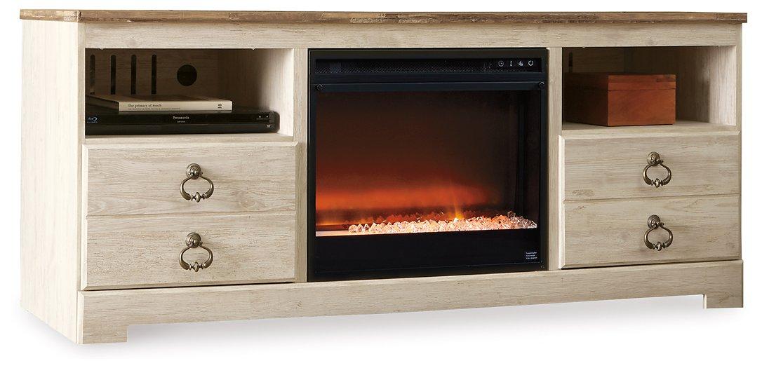 Willowton 64" TV Stand with Electric Fireplace - Zara Furniture (Kissimmee,FL)