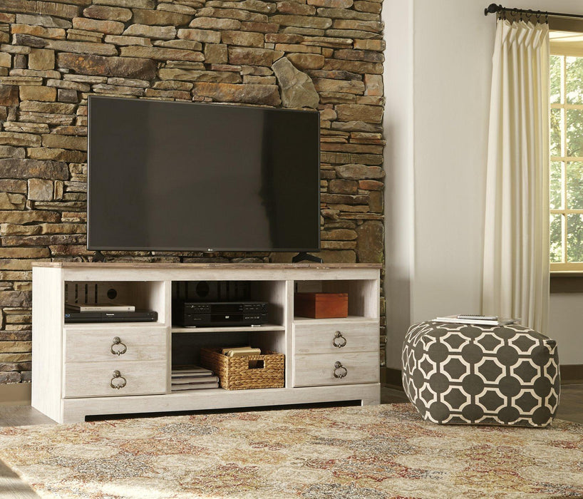 Willowton 64" TV Stand with Electric Fireplace - Zara Furniture (Kissimmee,FL)