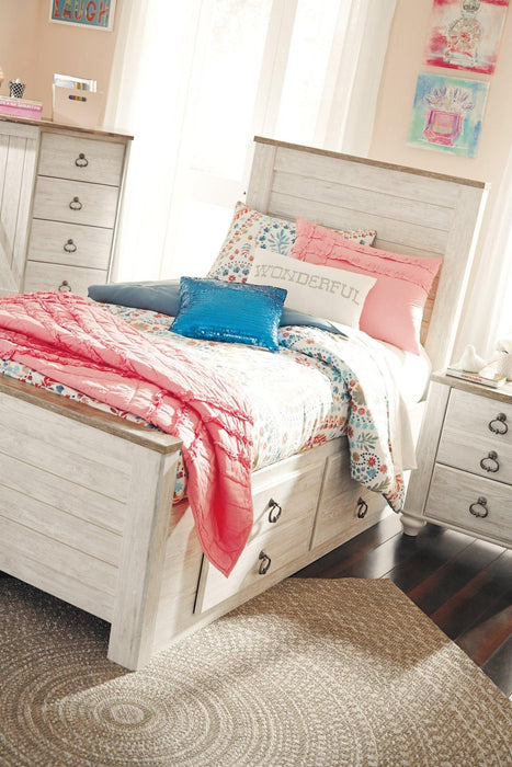Willowton Bed with 2 Storage Drawers - Zara Furniture (Kissimmee,FL)