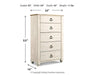 Willowton Chest of Drawers - Zara Furniture (Kissimmee,FL)