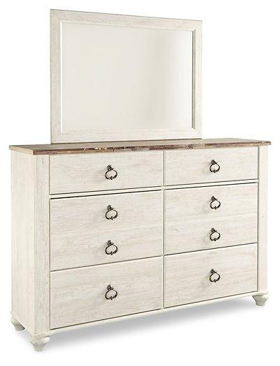 Willowton Dresser and Mirror - Zara Furniture (Kissimmee,FL)