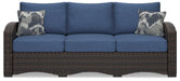 Windglow Outdoor Sofa with Cushion - Zara Furniture (Kissimmee,FL)